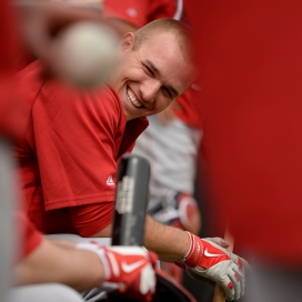 Mike Trout smiling